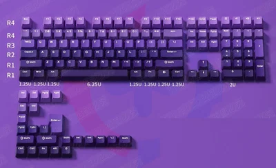 Keycaps PBT OEM Gradiant Purple 130+ Keys