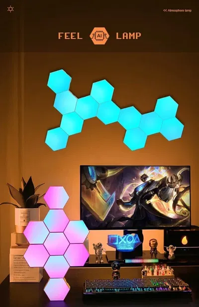Luces ambientales led simil nanoleaf cololight panel