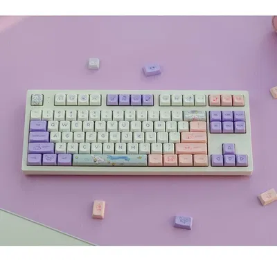 Keycaps PBT XDA Cinnamon Dog Lavender 149 Keys