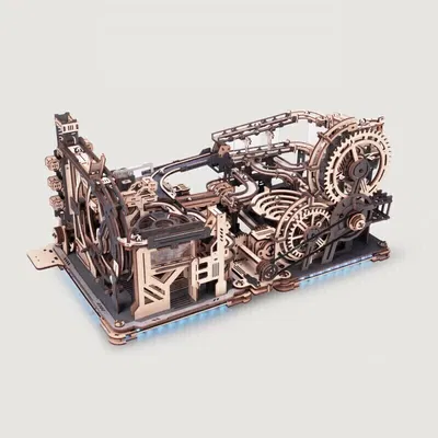 Rompecabezas 3d Puzzle ROKR Robotime Puerto Espacial Spaceport Night city Ciudadela nocturna