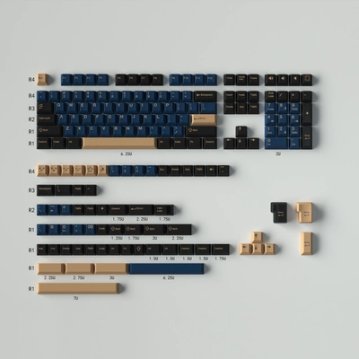 Keycaps ABS Cherry Blue Samurai 173 Keys