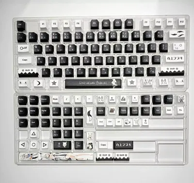 Keycaps PBT Cherry Hololive Shirakami Fubuki 132 Keys