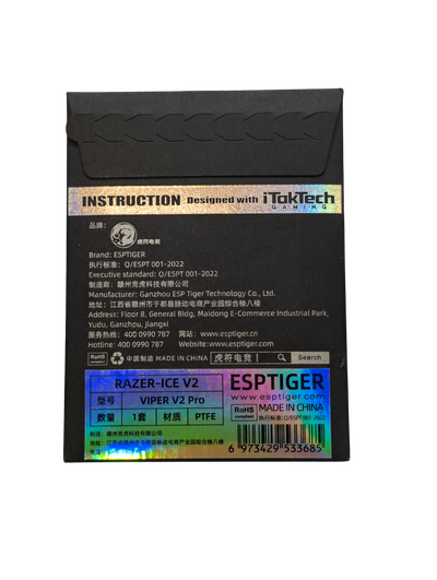 Glides ESPTiger Razer Viper v2 Pro Skates Teflón para mouse