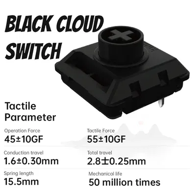 Switch Kailh Black Cloud - Táctil Low Profile