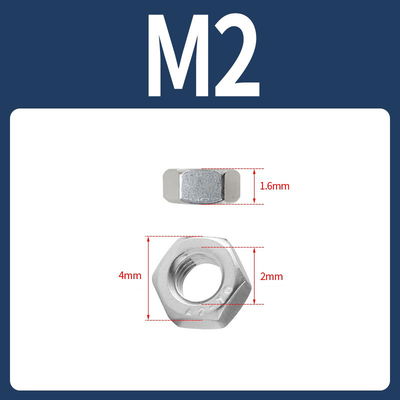 Tuerca M2 inoxidable 304