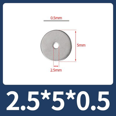 Arandela M2.5 M2.5x5x0.5 inoxidable 304