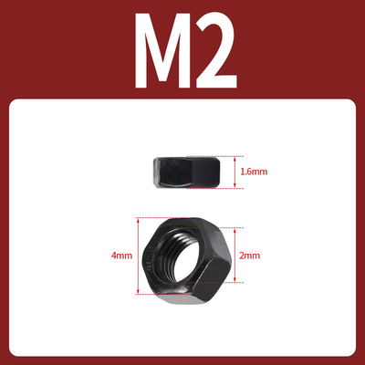 Tuerca M2 inoxidable 304 negro