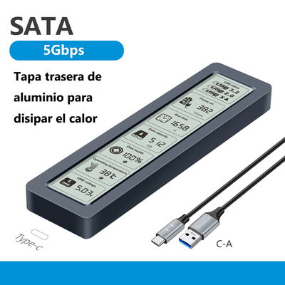 Carry disk aluminio M.2 NVMe/SATA(NGFF) USB 3.2 5 gbps