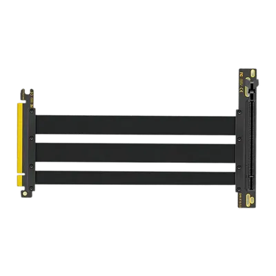 Cable Riser PCI E 5.0 64G/S 20cm 90° BLANCO / NEGRO