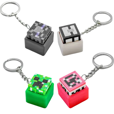 Llavero Minecraft clicker 3D