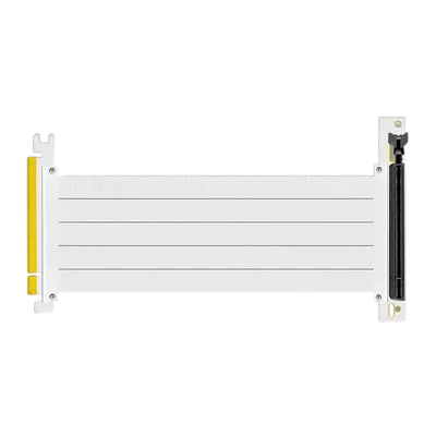 Cable Riser PCI E 4.0 32G/S 20cm 90° BLANCO / NEGRO