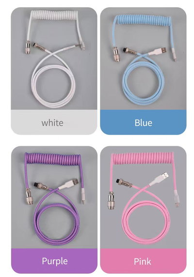 OUTLET Cable Coiled Mallado Rainbow Arcoiris/Rosa