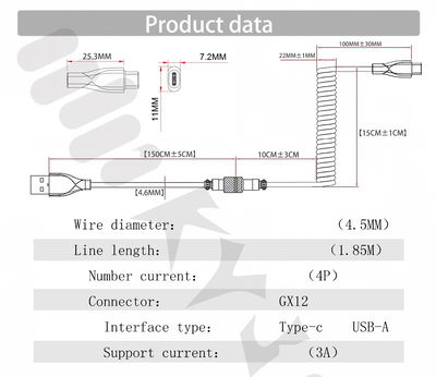 Cable Coiled y Stick varios colores