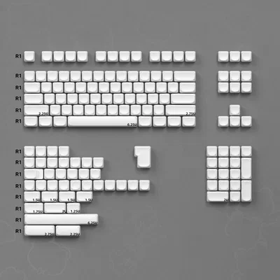 Keycaps PBT MOA All White Panda 143 Keys