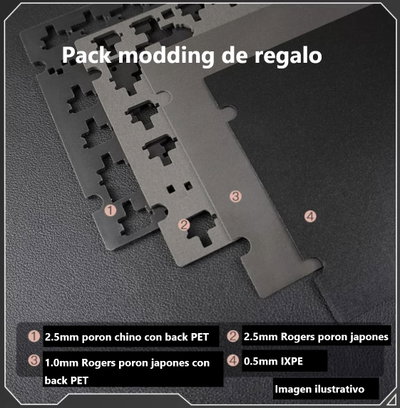 WOB PMO Wave75 Wireless Combo Teclado Mecanico Aluminio Inalámbrico