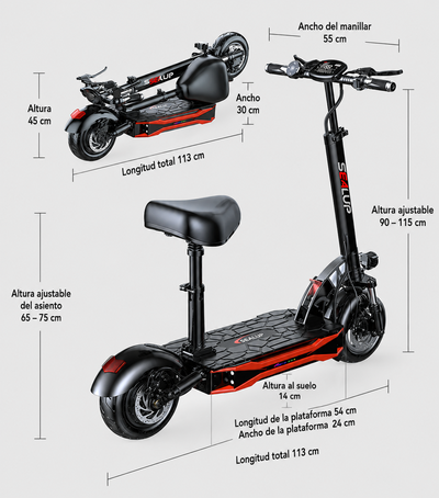 Scooter SEALUP Q28 60V 25Ah 500W 160km de Autonomía