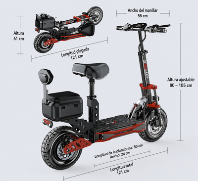 Scooter SEALUP Q29 60V 25Ah 500W 160km de Autonomía