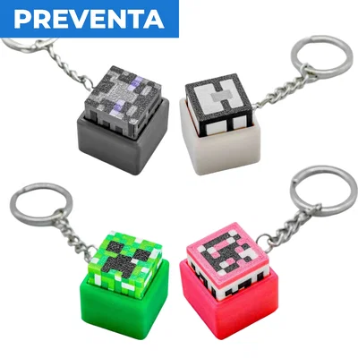 Llavero Minecraft clicker 3D