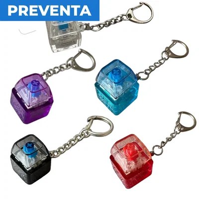 Llavero Keycap con Switch Mecánico con Luz LED