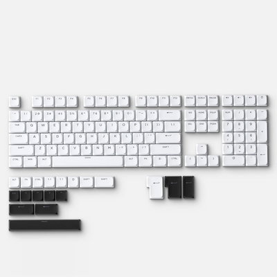 Keycaps PBT JWA Black On White 127 Keys
