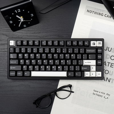 Keycaps PBT Cherry White On Black 180 Keys