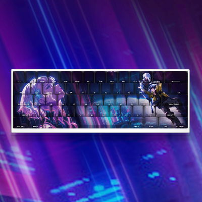 Keycaps PBT Cherry Lucy 130 Keys Cyberpunk 2077