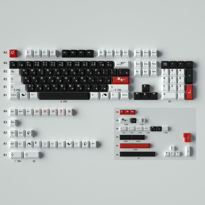 Keycaps PBT Cherry Ink Painting 129+23 Keys