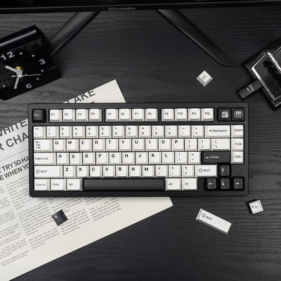 Keycaps PBT Cherry Black On White 180 Keys