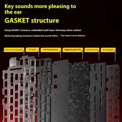 LeoBog Hi75C PRO Barebone Teclado Mecánico aluminio Inalámbrico