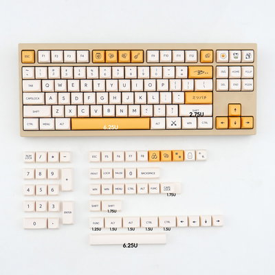 Keycaps PBT XDA Honey Milk 140 Keys