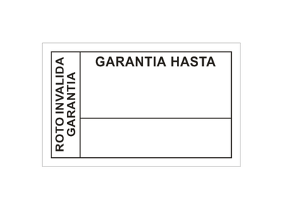 Fajas Seguridad Garantia Autoadhesivas EggShell Rectangular 4x2.5cm