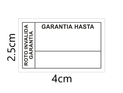 Fajas Seguridad Garantia Autoadhesivas EggShell Rectangular 4x2.5cm