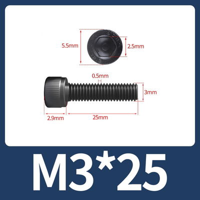 Tornillo Allen M3x25 M3*25 acero aleado