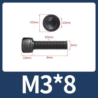 Tornillo Allen M3x8 M3*8 acero aleado