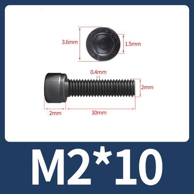 Tornillo Allen M2x10 M2*10 acero aleado
