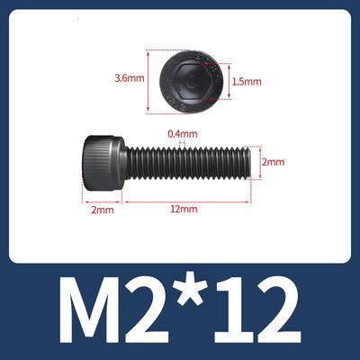 Tornillo Allen M2x12 M2*12 acero aleado