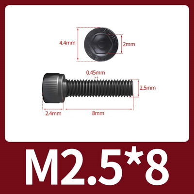 Tornillo Allen M2.5x8 M2.5*8 acero aleado