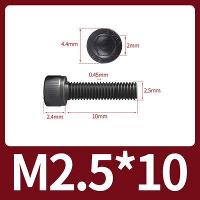 Tornillo Allen M2.5x10 M2.5*10 acero aleado