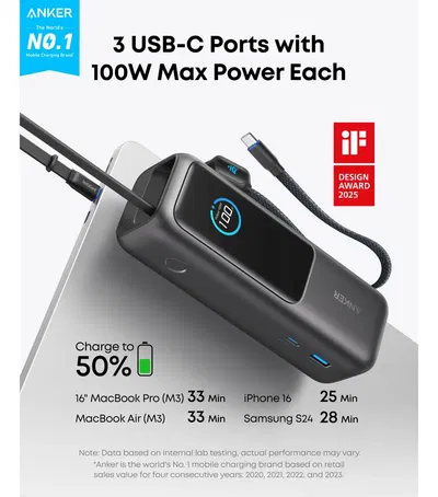 Cargador portátil ANKER 25000mAh 160W