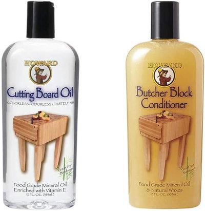 Howard Cutting Board Oil + Butcher Block Conditioner para tabla de madera