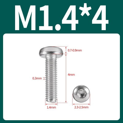 Tornillo Torx M1.4x4 M1.4*4 inoxidable 304