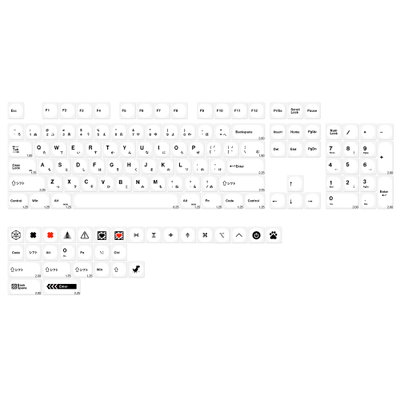 Keycaps PBT KOA Minimalist White JP 135 Keys