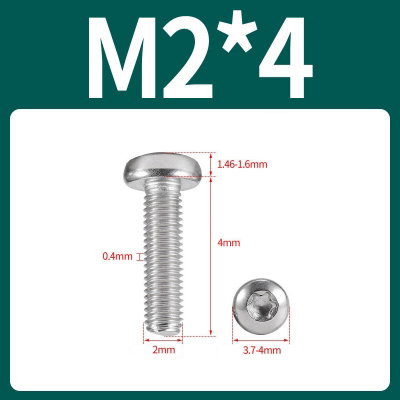 Tornillo Torx M2x4 M2*4 inoxidable 304