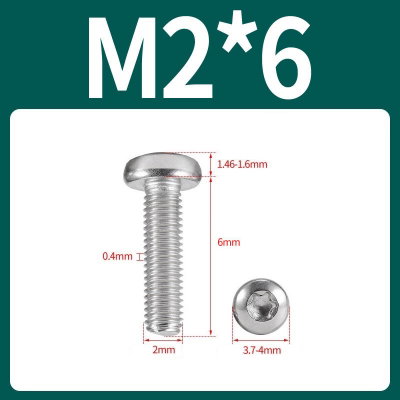 Tornillo Torx M2x6 M2*6 inoxidable 304