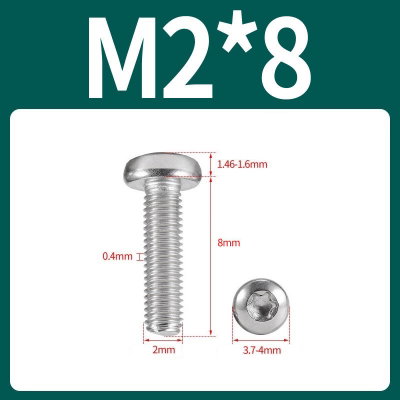 Tornillo Torx M2x8 M2*8 inoxidable 304