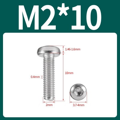 Tornillo Torx M2x10 M2*10 inoxidable 304