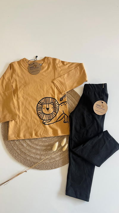 Remera ML marrón leon