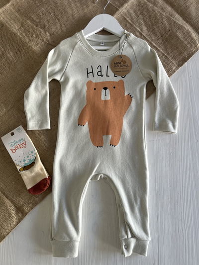 Pijama enterito osito beige