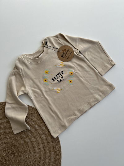 Remera ML beige easter day
