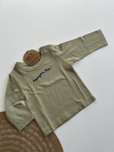 Remera ML verde oliva awesome